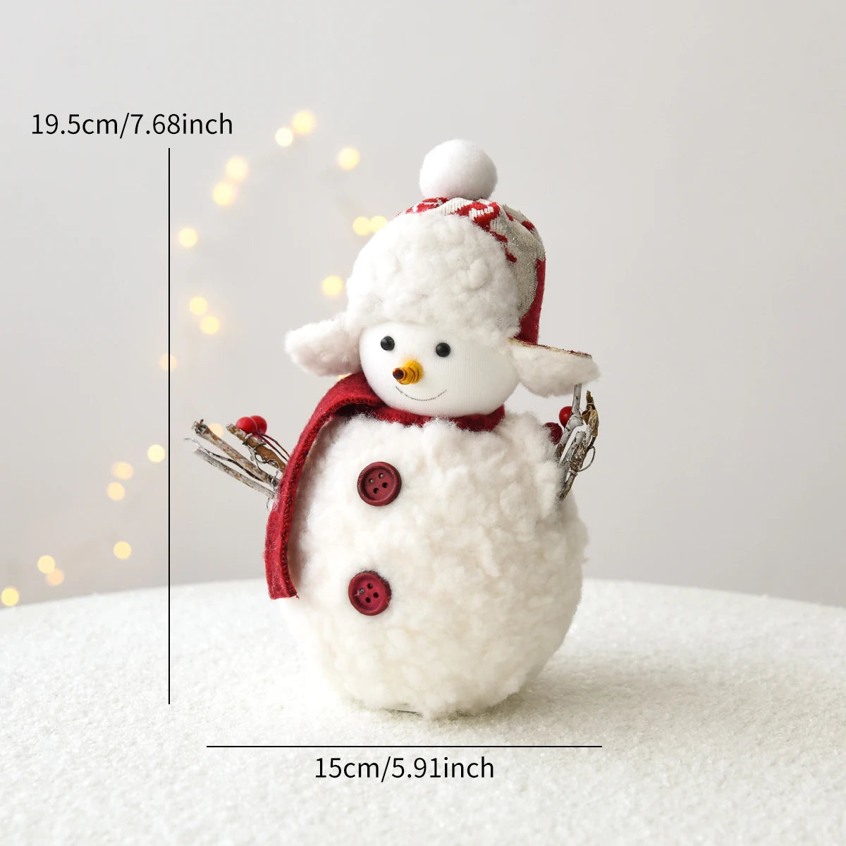 Vianočný snehuliak – dekorácia na stôl