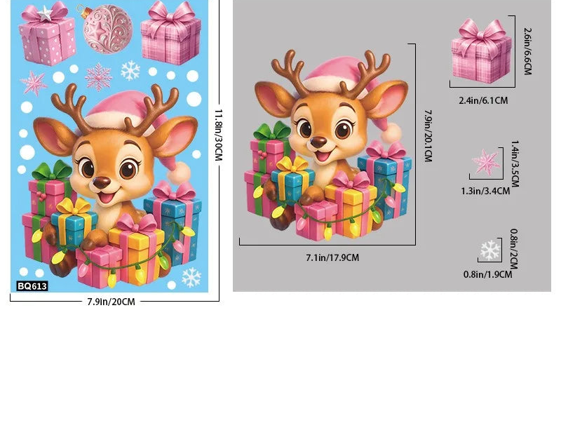 Vianočné zrkadlové nálepky – zázračné postavičky