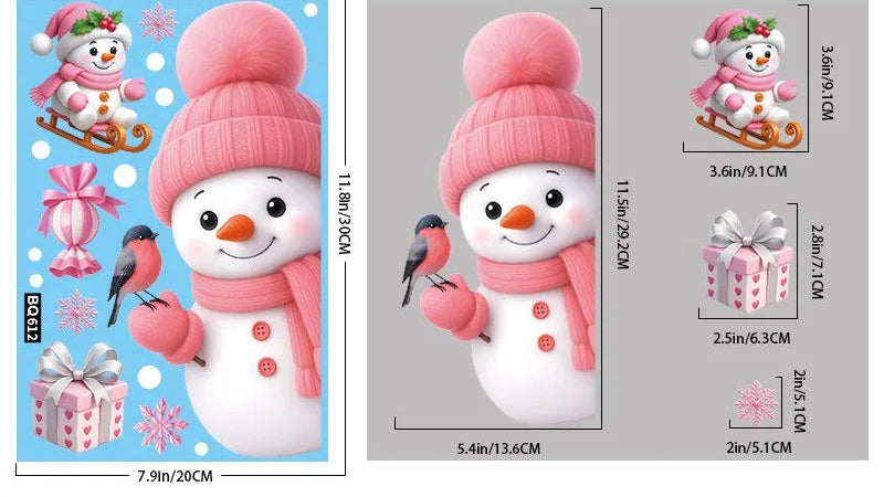 Vianočné zrkadlové nálepky – zázračné postavičky