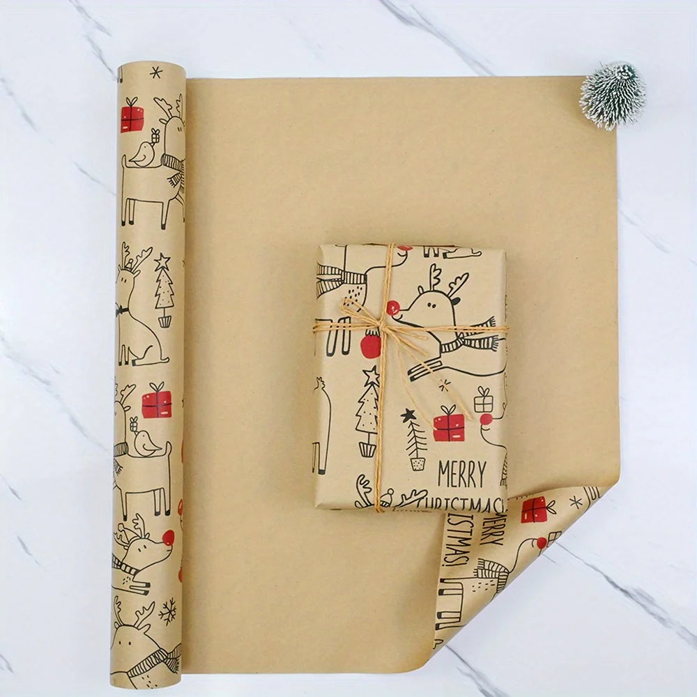 Vianočný baliaci papier – sobí dizajn