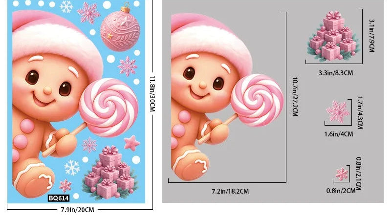 Vianočné zrkadlové nálepky – zázračné postavičky