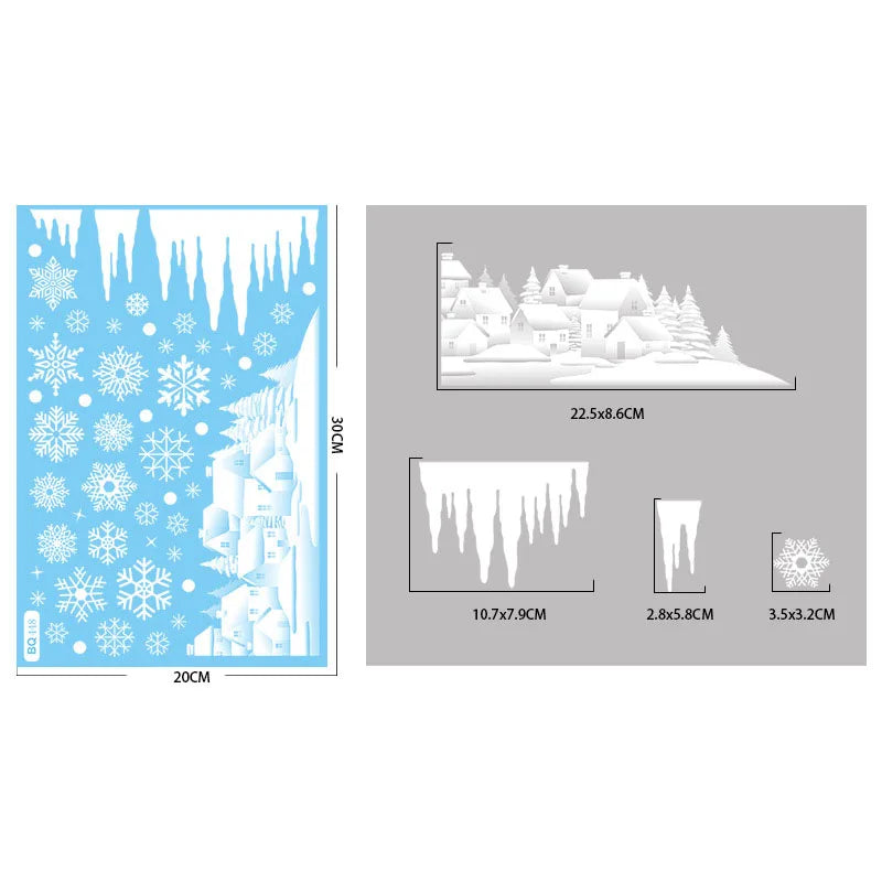 Vianočné nálepky – snehové vločky