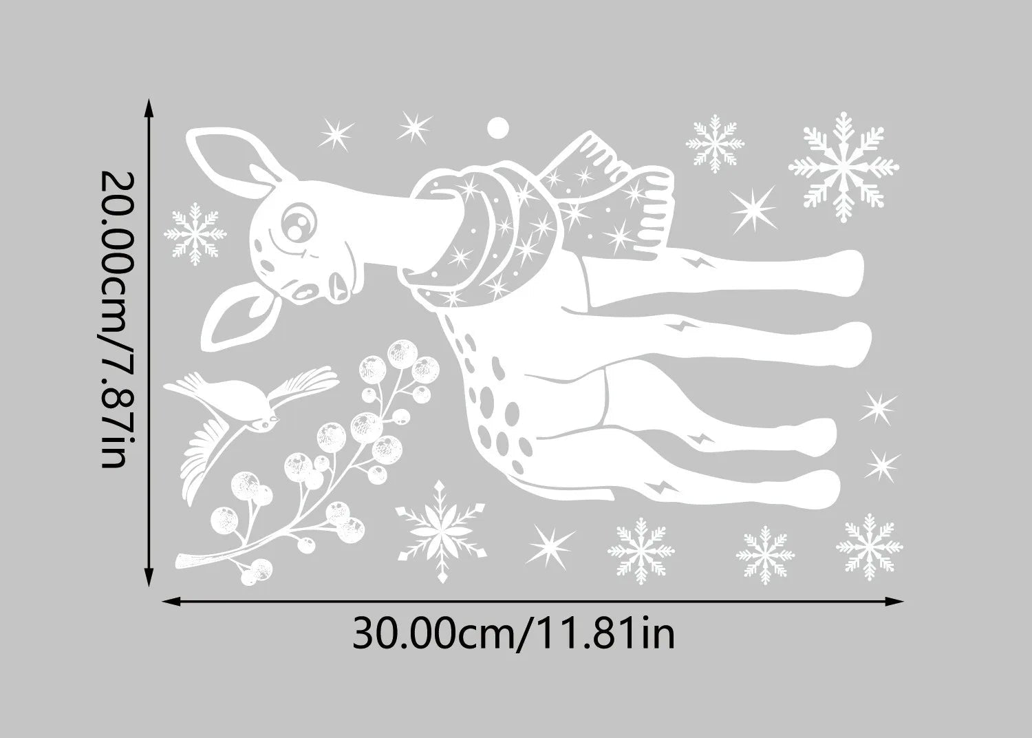 Vianočné nálepky na okno – elf a Santa Claus