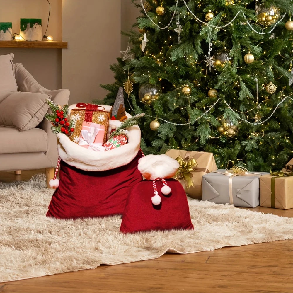 Darčekový sáčok Santa Claus – červený