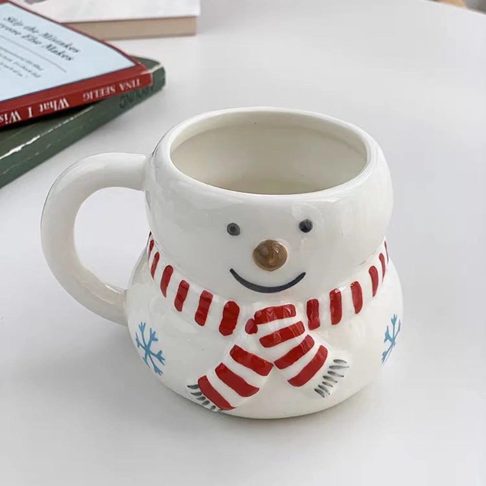 Hrnček snehuliak – keramický