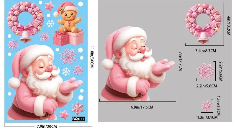 Vianočné zrkadlové nálepky – zázračné postavičky