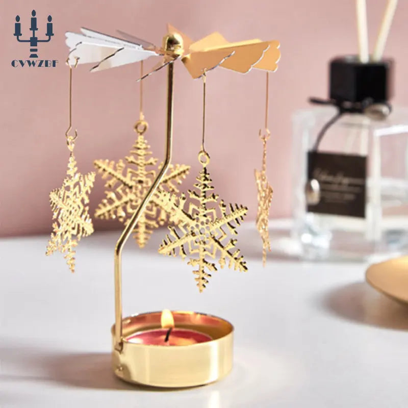 Rotujúci svietnik – zlatý