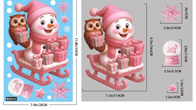 Vianočné zrkadlové nálepky – zázračné postavičky