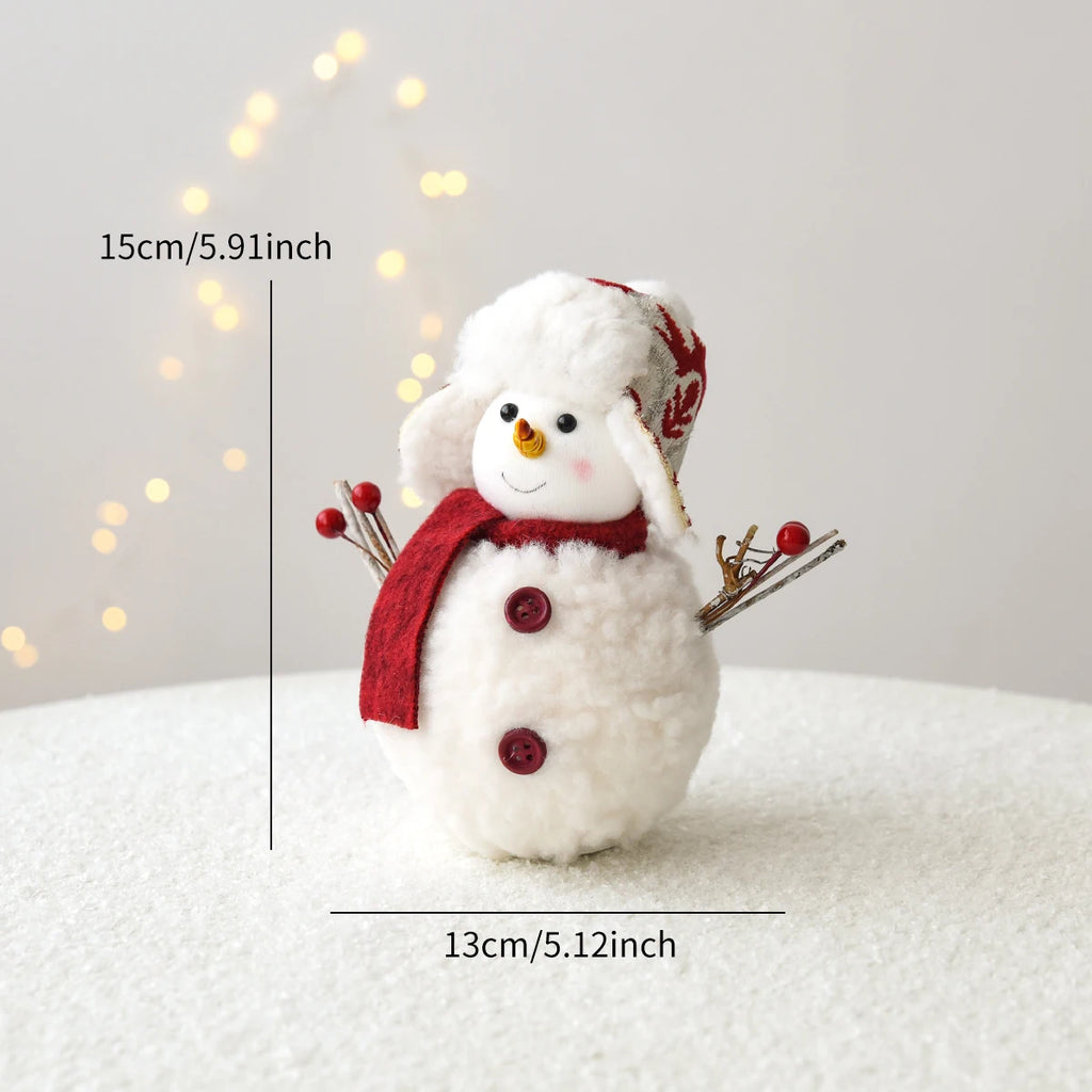 Vianočný snehuliak – dekorácia na stôl
