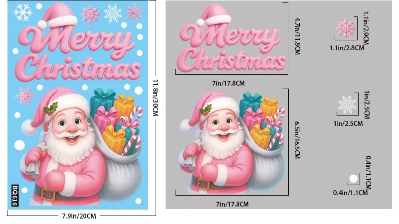 Vianočné zrkadlové nálepky – zázračné postavičky