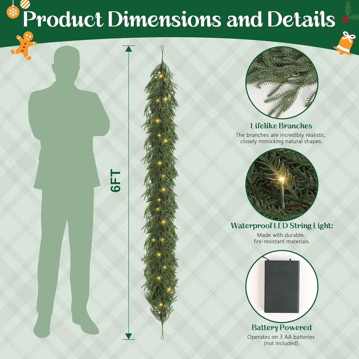 Vianočný veniec – umelý 60cm