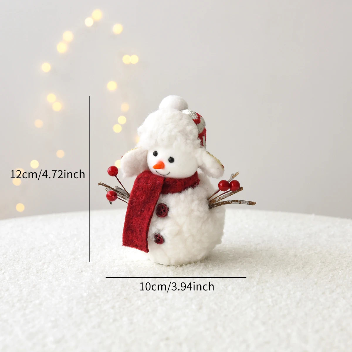 Vianočný snehuliak – dekorácia na stôl