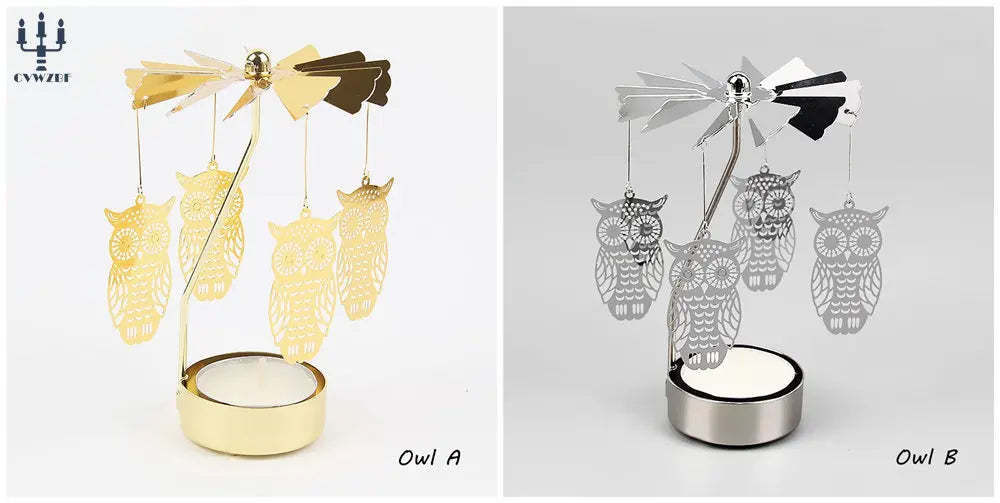 Rotujúci svietnik – zlatý