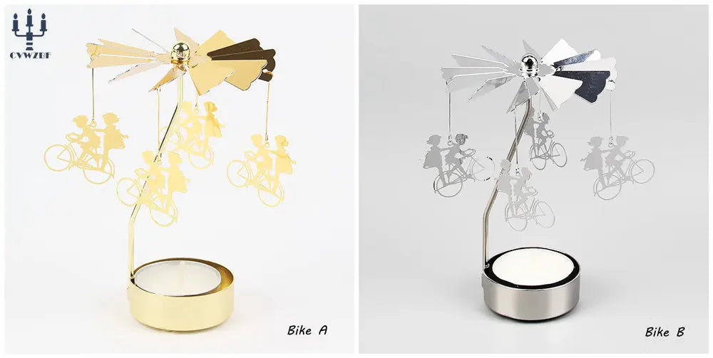 Rotujúci svietnik – zlatý