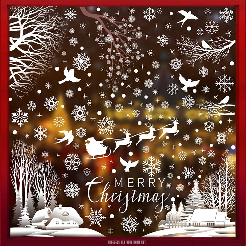 Vianočné nálepky – snehové vločky