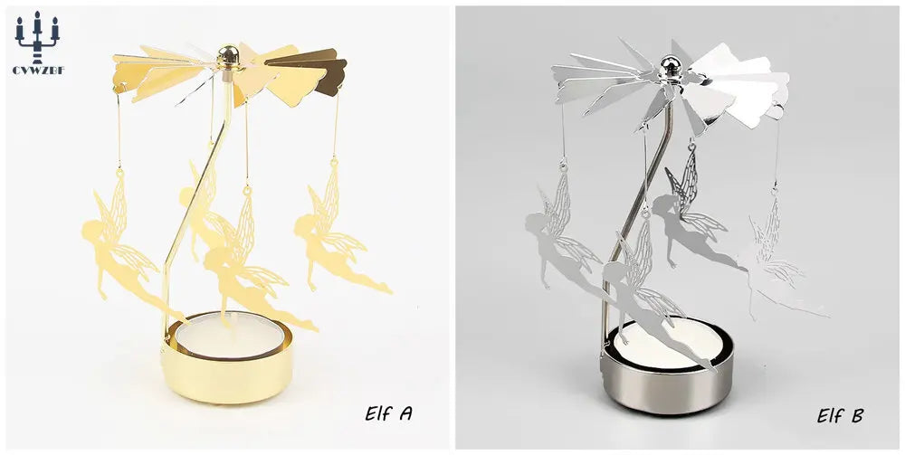 Rotujúci svietnik – zlatý