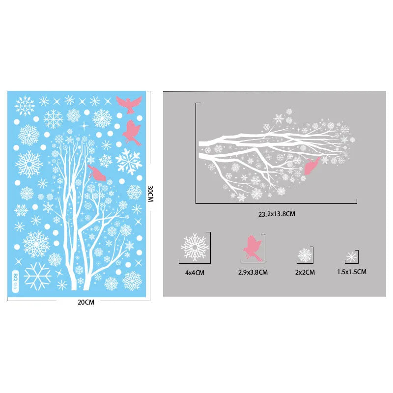 Vianočné nálepky – snehové vločky