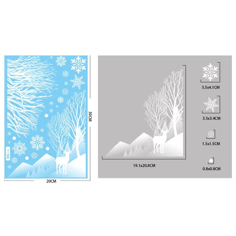 Vianočné nálepky – snehové vločky