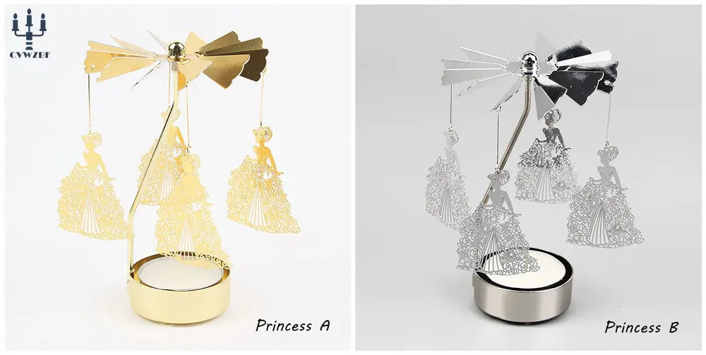 Rotujúci svietnik – zlatý