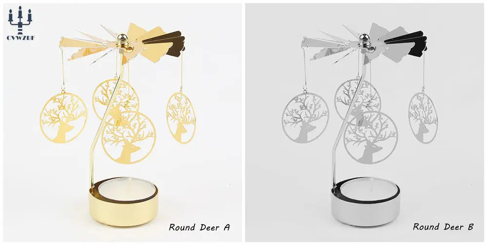 Rotujúci svietnik – zlatý