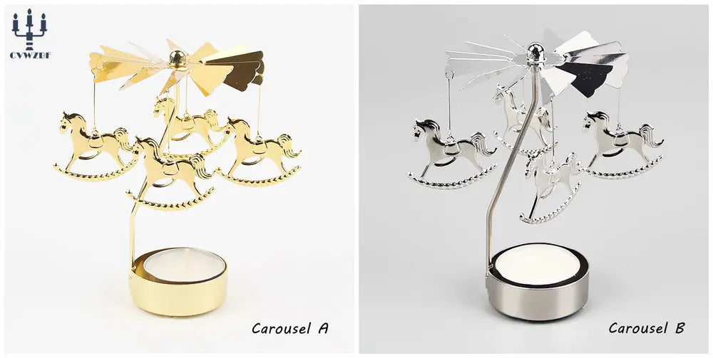 Rotujúci svietnik – zlatý