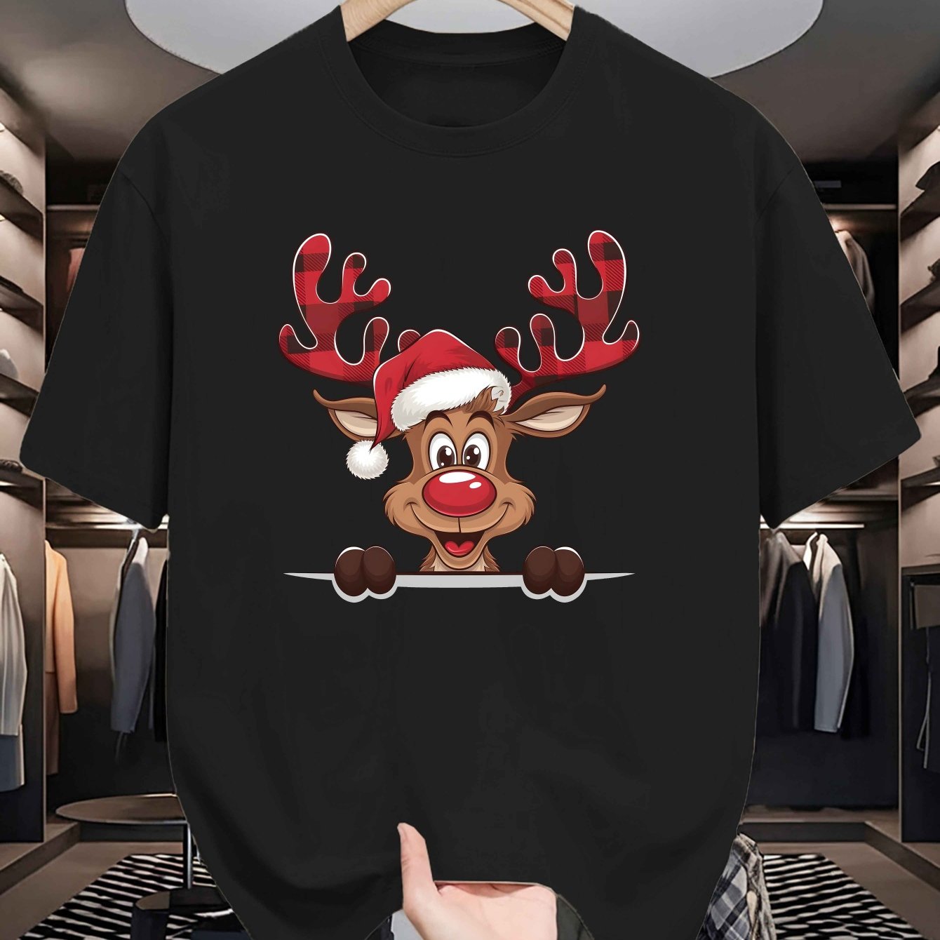 Tričko s vianočným sobíkom – rôzne farby