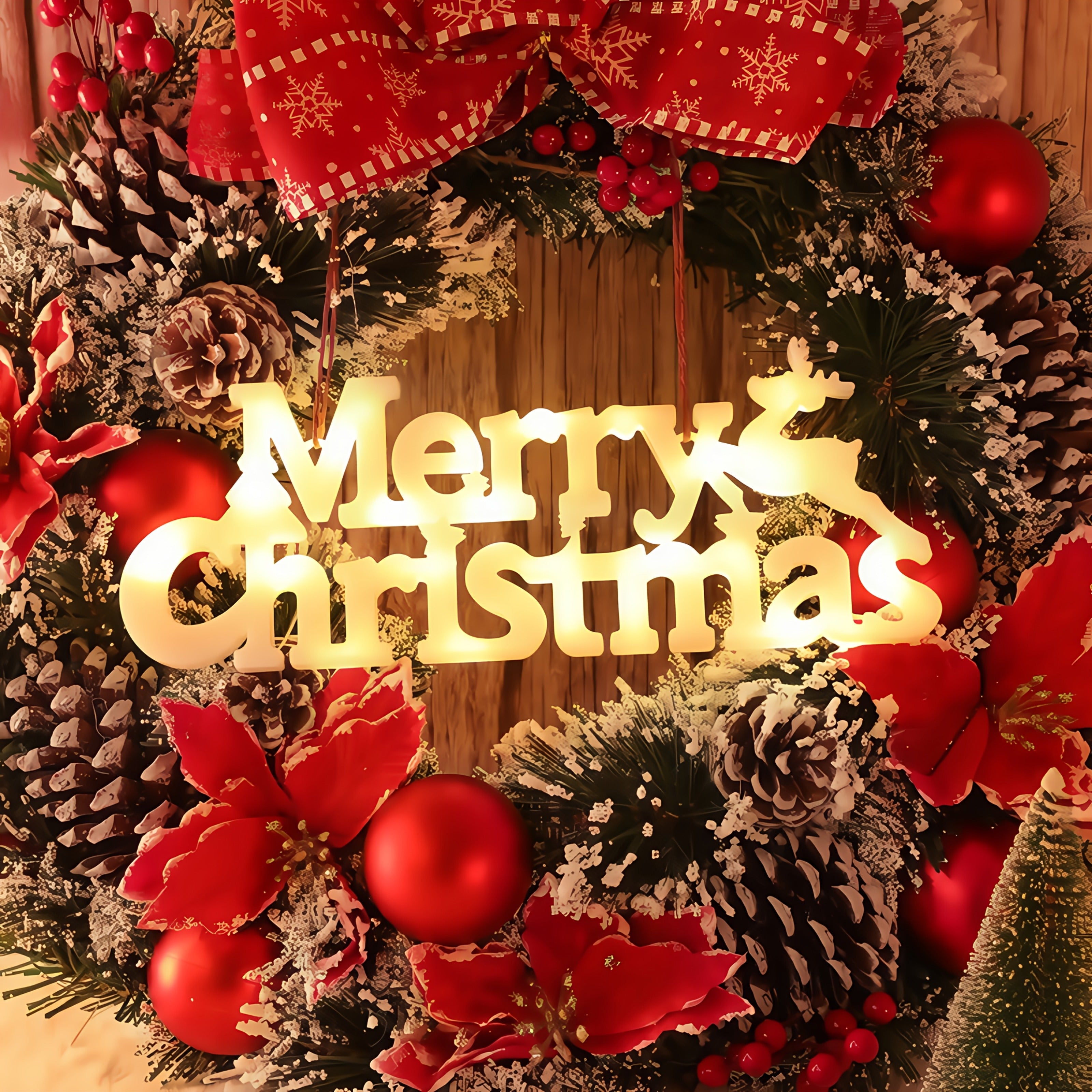 Vianočné svetielka – Vianočný nápis