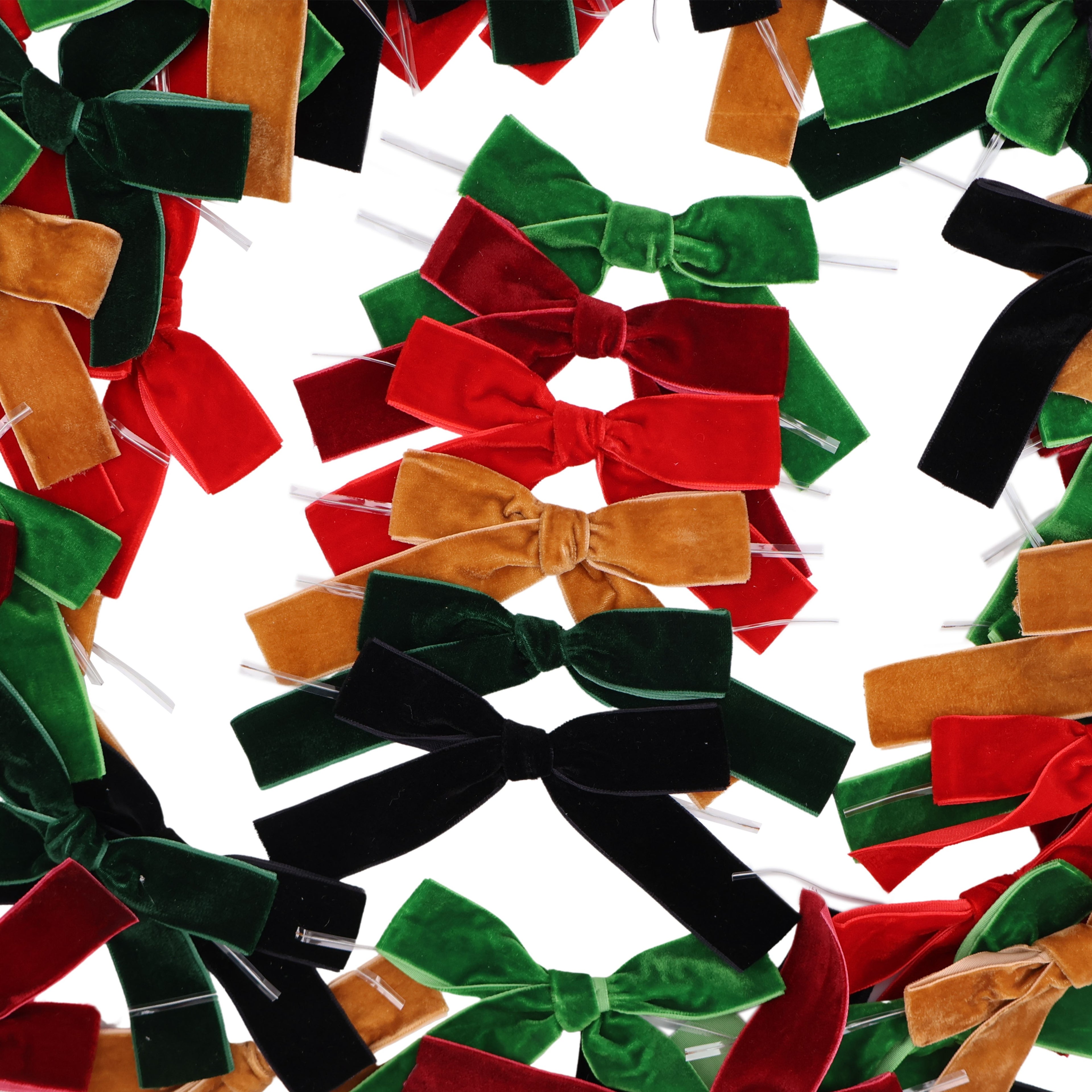 Súprava saténových mašlí – rôzne farby