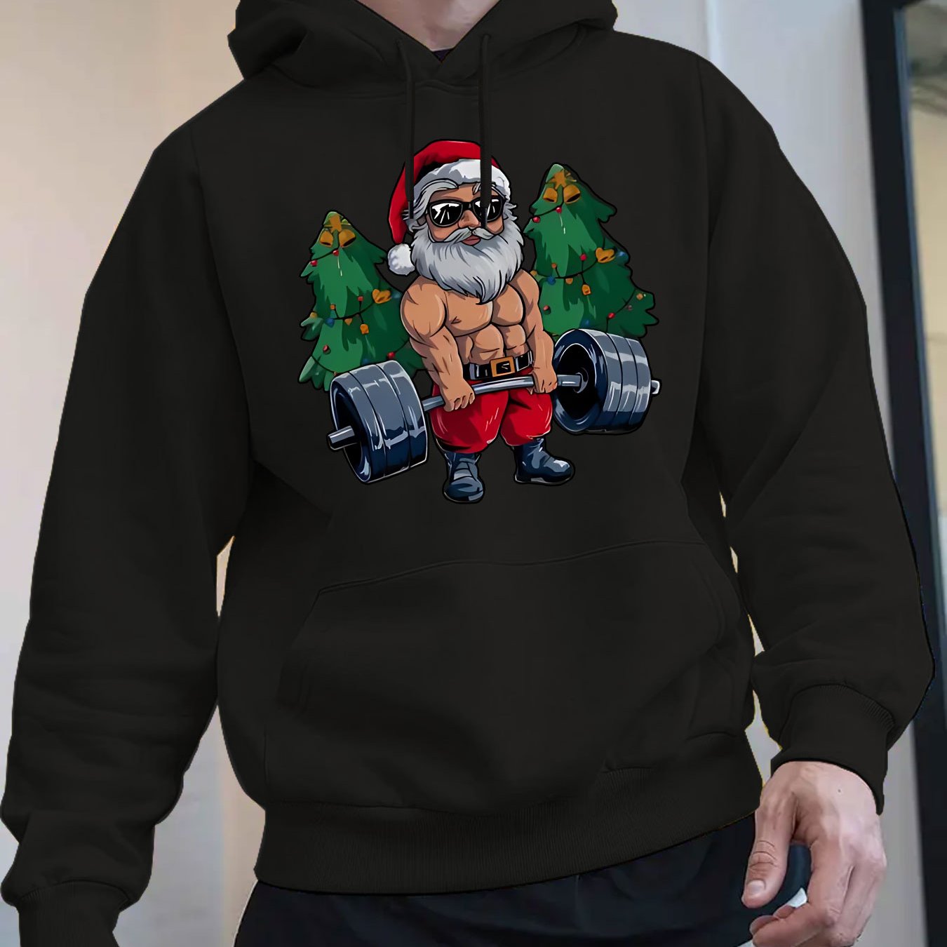 Mikina s kapucňou – Vianočný Santa Claus