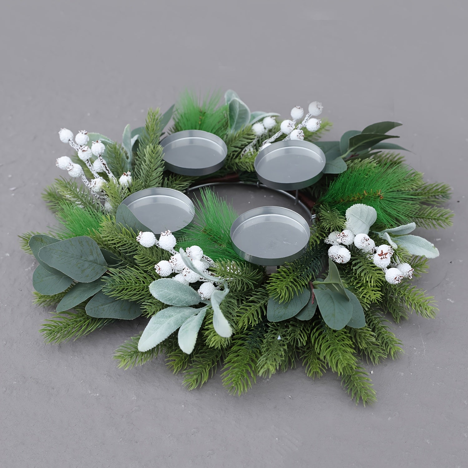Vianočný veniec – dekoratívny svietnik