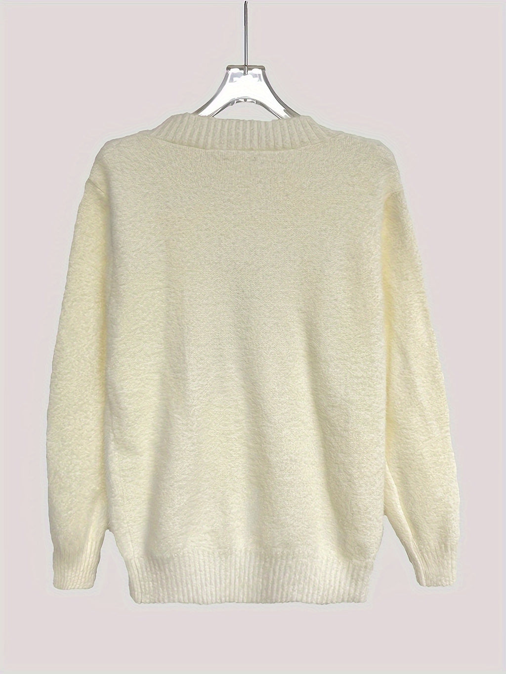 Vianočný sveter – elegantný polokrúžkový sveter s jeleňom