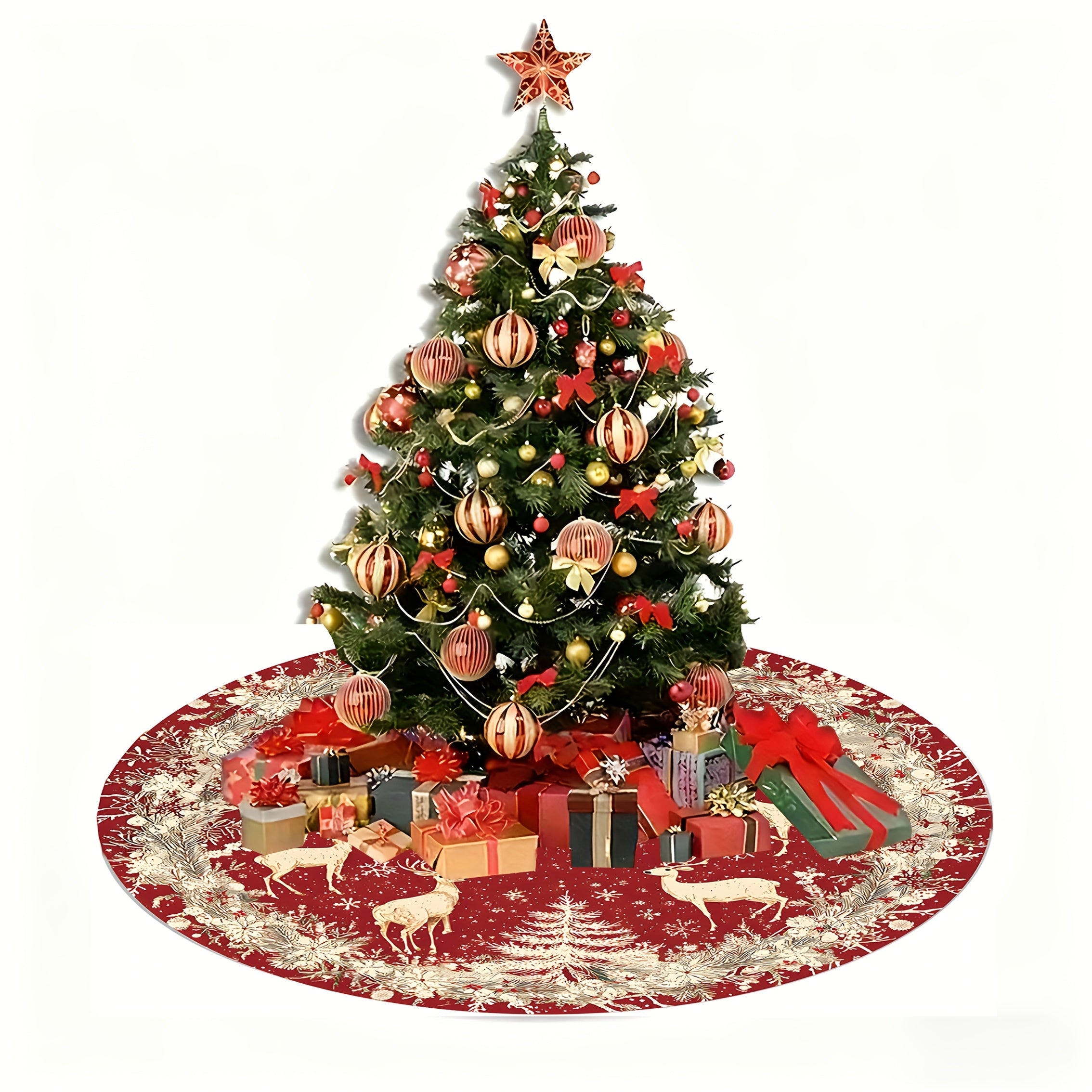 Vianočný sukienka – červená a biela