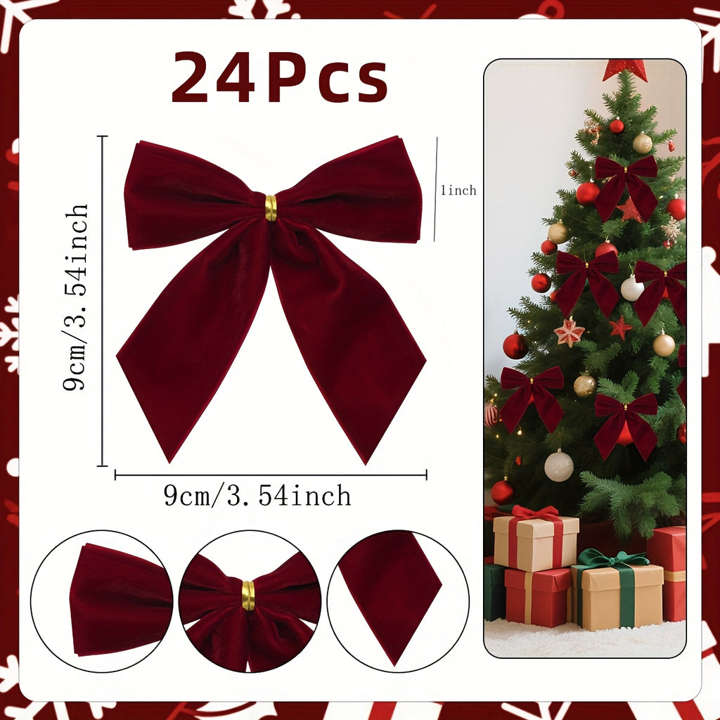 Vianočné mašle – burgundské