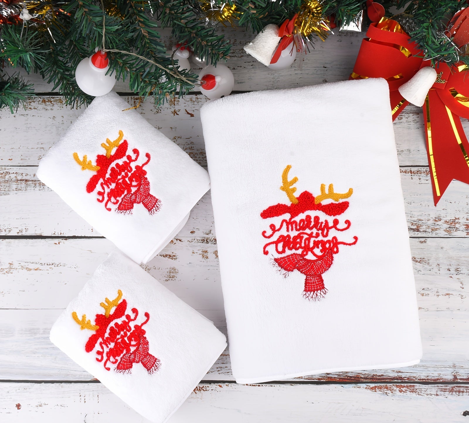 Vianočné uteráky – 3ks rôzne farby