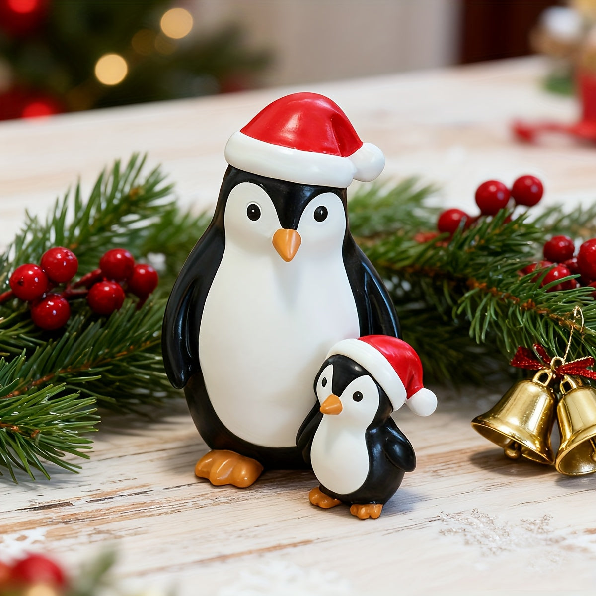 Vianočná dekorácia – rodina tučniakov