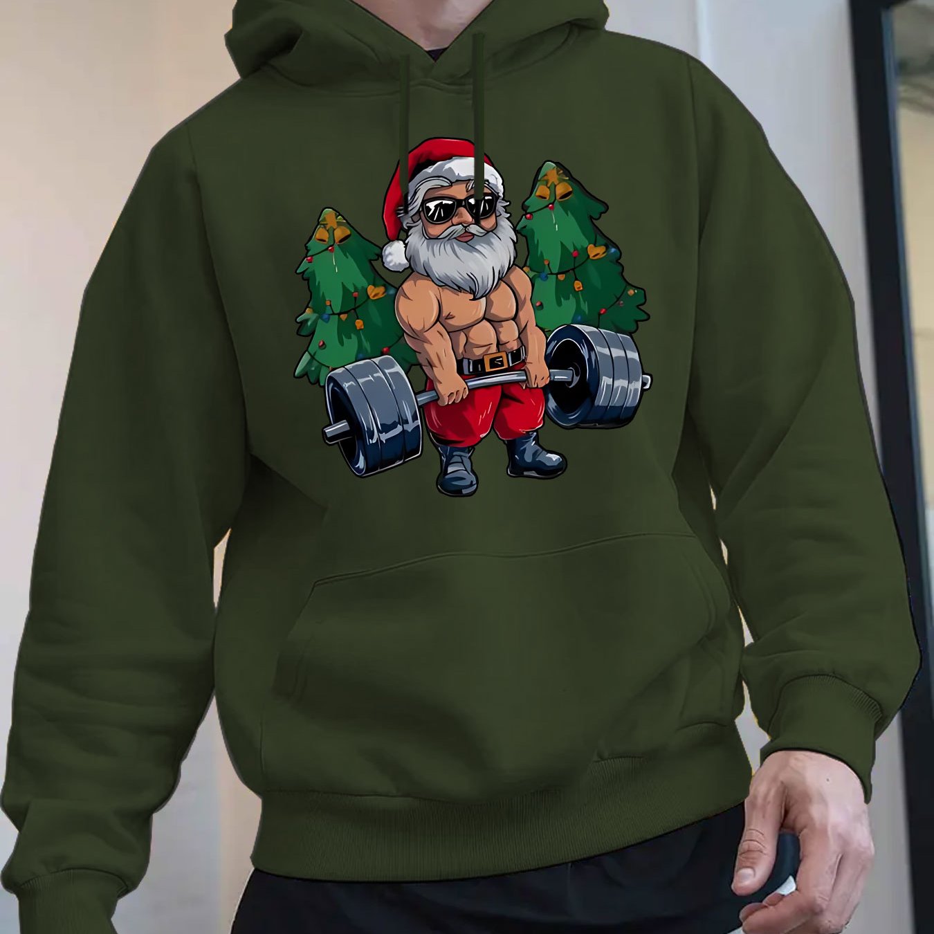 Mikina s kapucňou – Vianočný Santa Claus