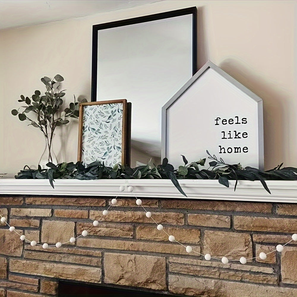 Girlanda z filcu – biela