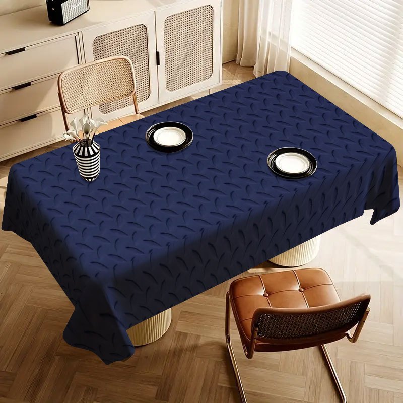 Obrus – tmavomodrý vlnitý