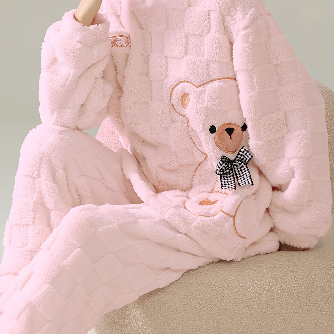 Dámsky zimný pyžamový setík – medvedík