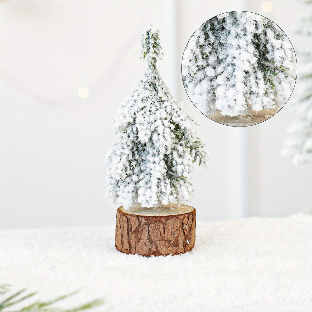 Mini umelé céderové vianočné stromčeky – 3ks