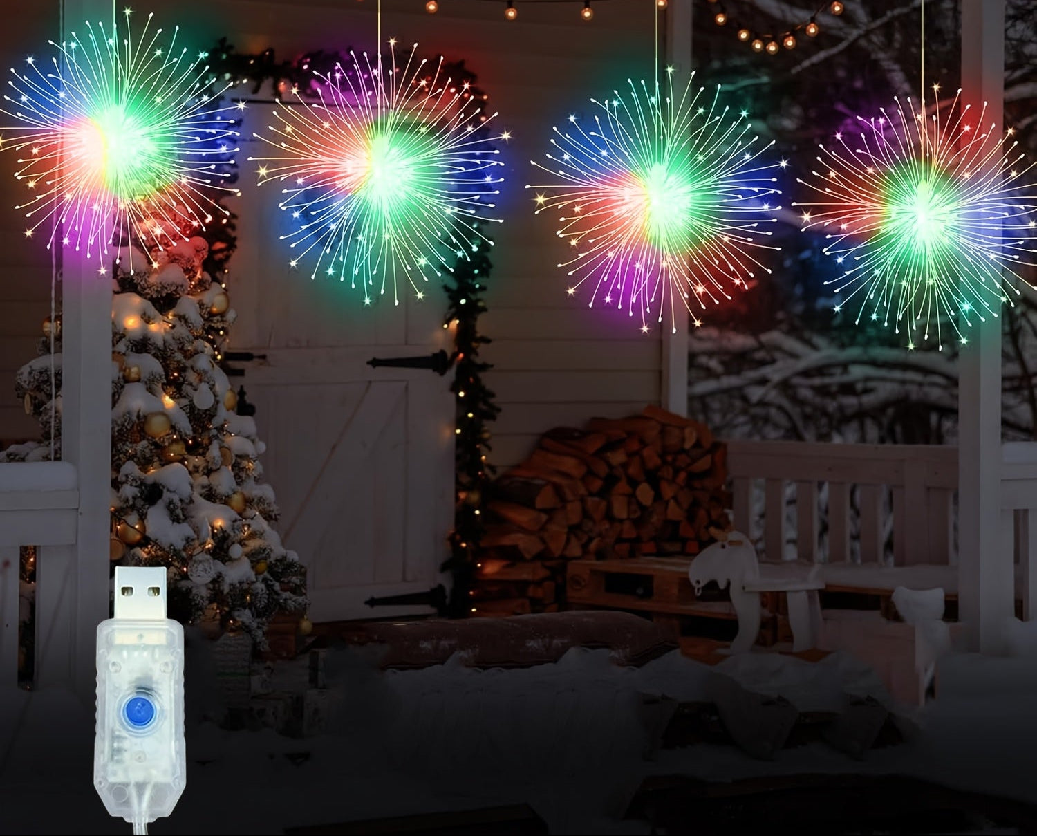 Vianočné svetielka – 4 ks