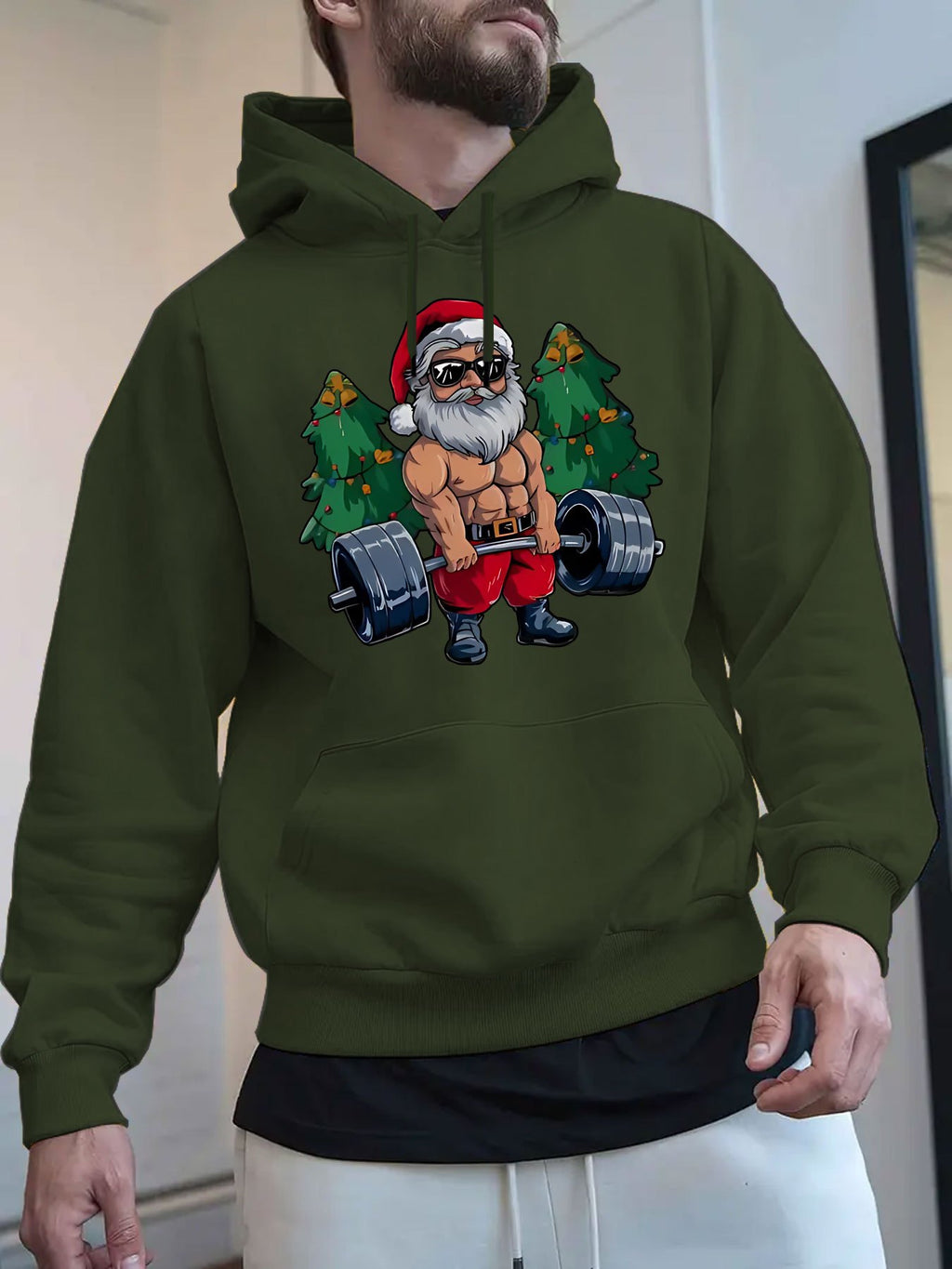 Mikina s kapucňou – Vianočný Santa Claus