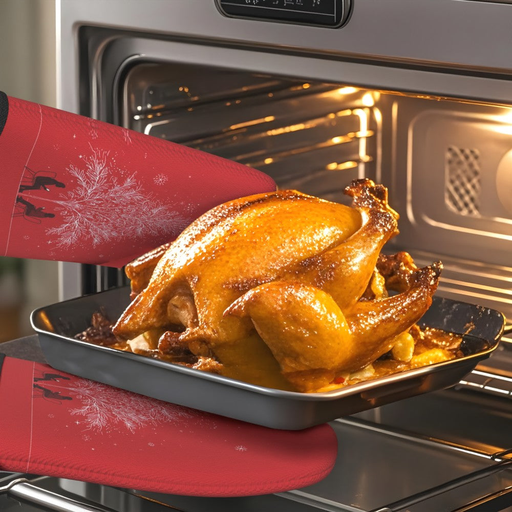 Rukavice do rúry – Vianočný stromček