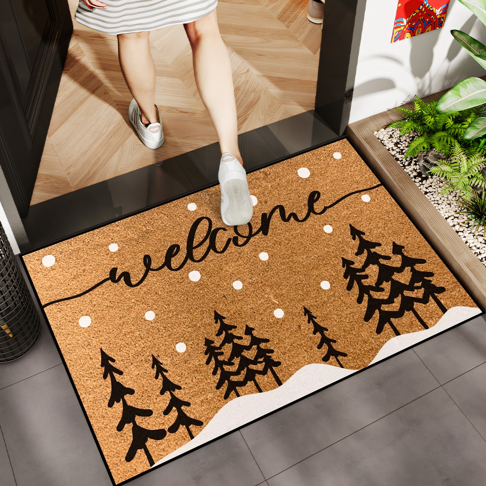 Vianočná rohožka – hnedá