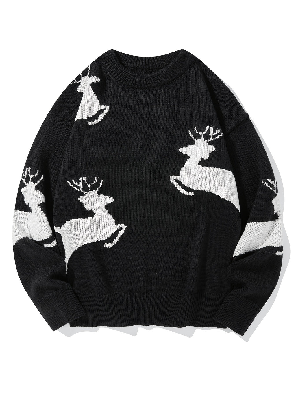 Sveter s kresleným jeleňom – červený