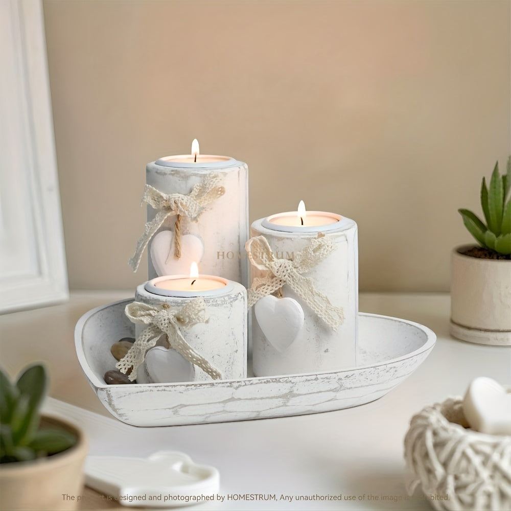 Súprava svietnikov – biela