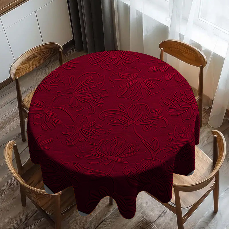 Obrus – červený kvetinový vzor