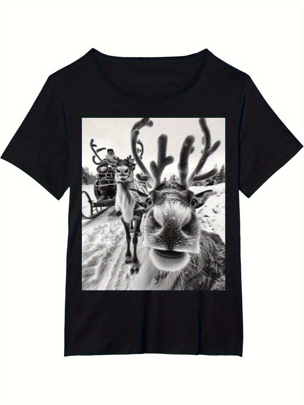 Tričko s vtipným sobom – čierne