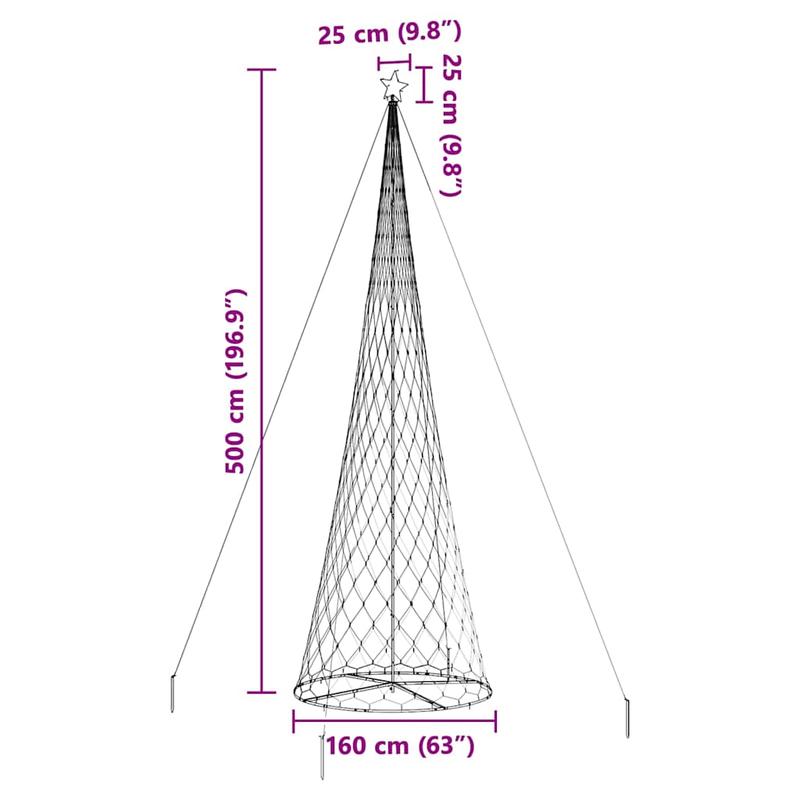 Vianočný stromček – studená biela