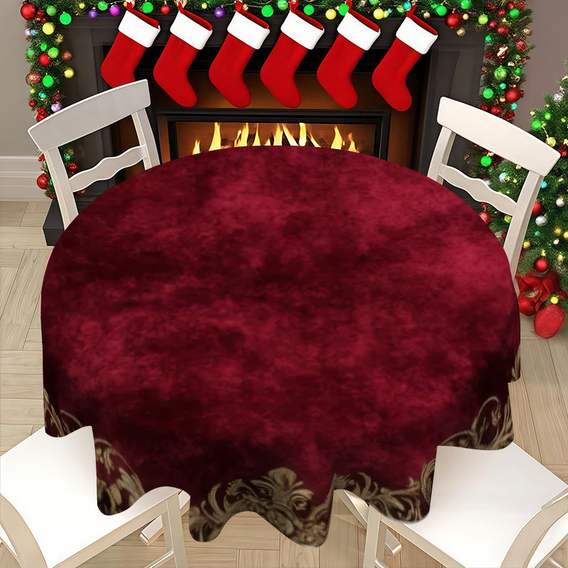 Vianočný obrus – červený krajkový